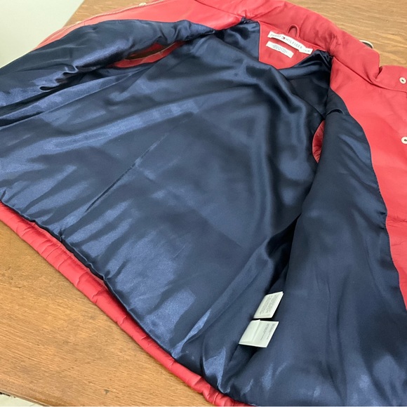 Tommy Hilfiger Red Leather Snap / Zip Vest Y2K  NWT $195 Size Large - Picture 7 of 9